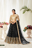 Elegant Black Soft Net Lehenga Choli with Sequins & Thread Work