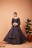 Sparkle & Stitch: Designer Grey Lehenga Choli Set with Thread and Sequin Embroidery