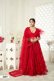Elegant Fully Embroidered Butterfly Net Lehenga Choli Set