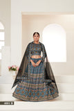 Exquisite Digital Printed Ajmeri Silk Lehenga Choli
