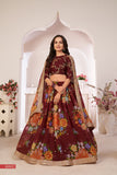 Elegant Maroon Floral Georgette Lehenga Choli with Sequins & Dori Work