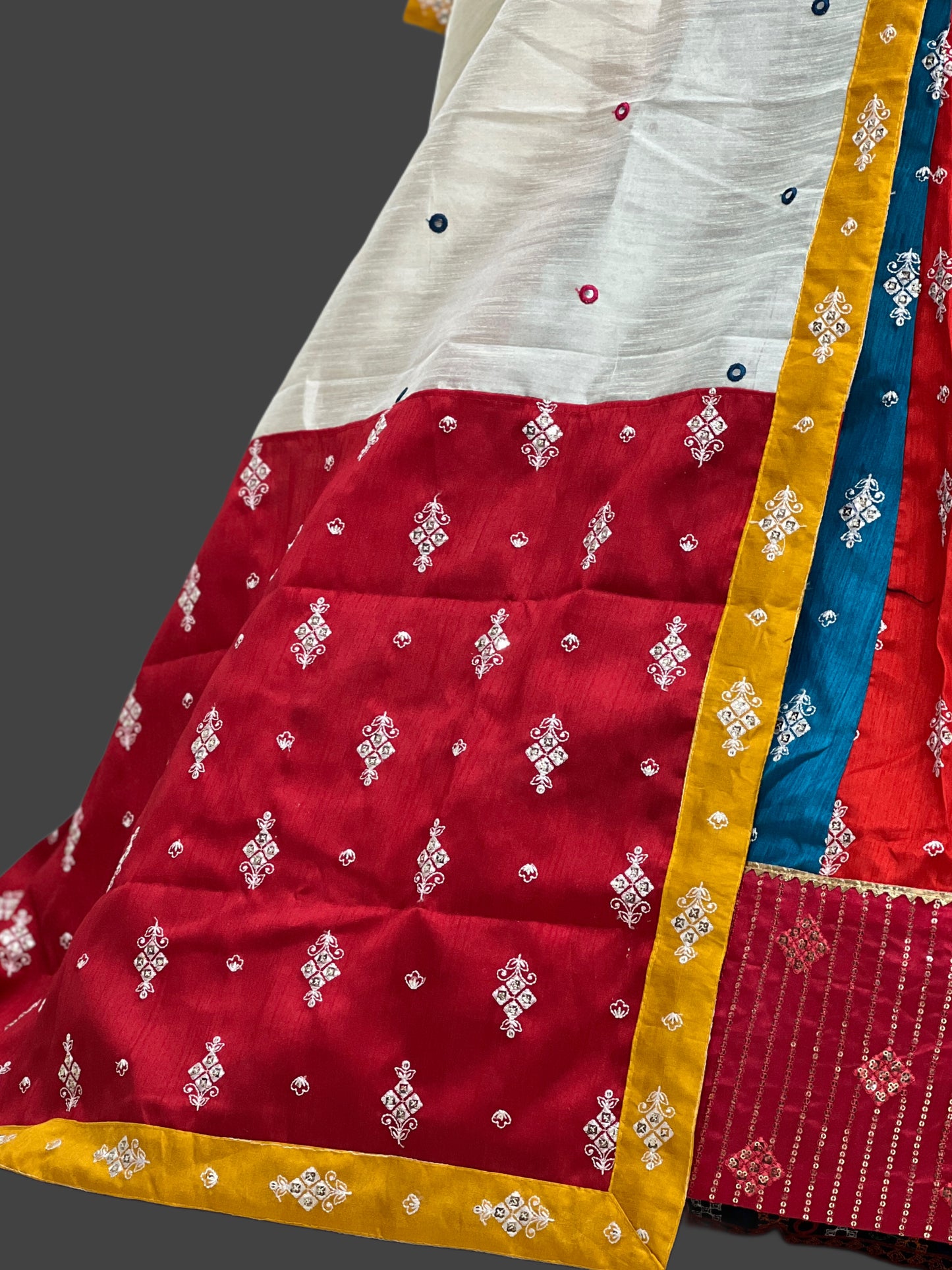 Rajwadi Navratri Special Multi-Color Chaniya Choli | 5 MTR Flair Designer Collection 2025