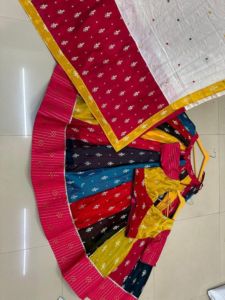 Rajwadi Navratri Special Multi-Color Chaniya Choli | 5 MTR Flair Designer Collection 2025