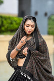 Black Ajrakh Print Chaniya Choli with Dupatta – Traditional Navratri & Garba Wear