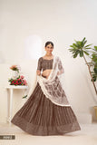 Navratri Special Art Silk Lehenga Choli with Gamthi Work