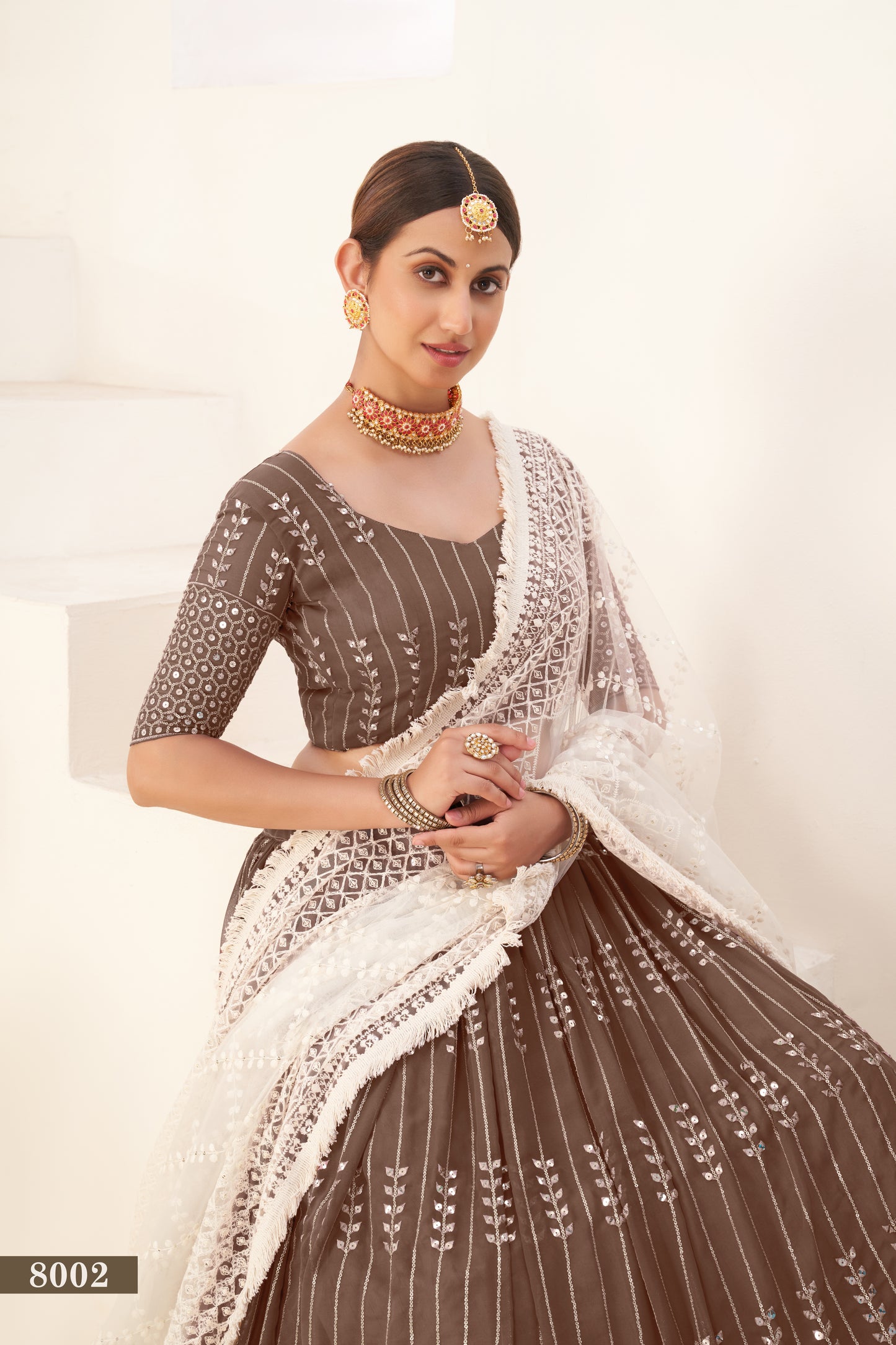 Navratri Special Art Silk Lehenga Choli with Gamthi Work