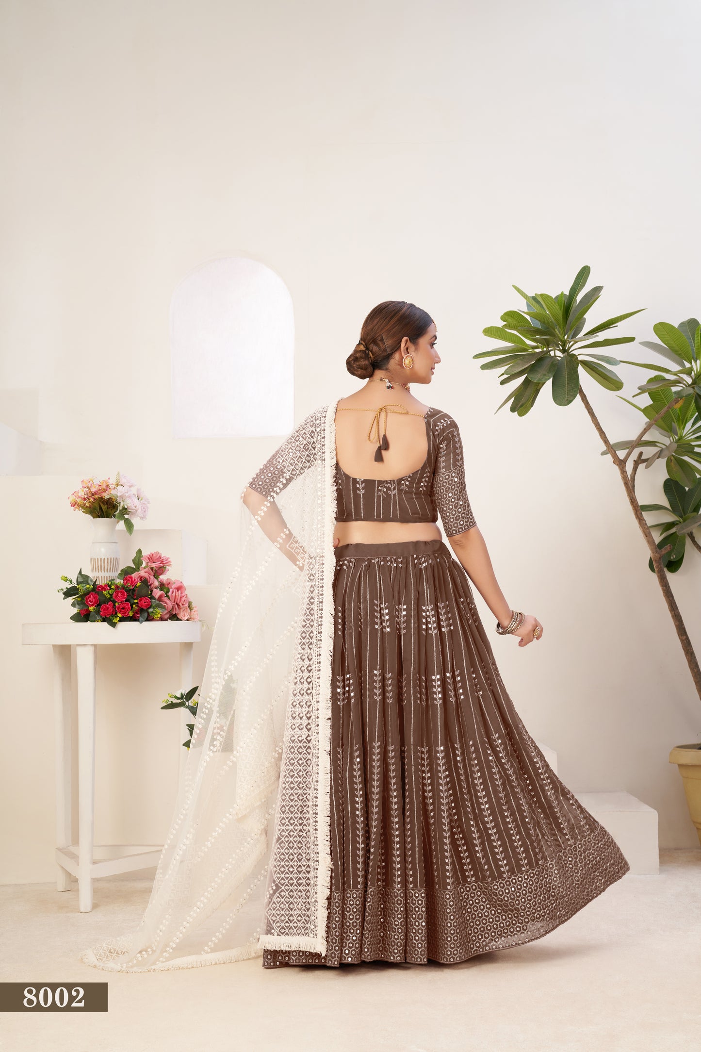 Navratri Special Art Silk Lehenga Choli with Gamthi Work
