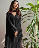 Premium Chanderi Mirror-Work 3-Piece Suit Set with Dupatta (Multiple Colours)