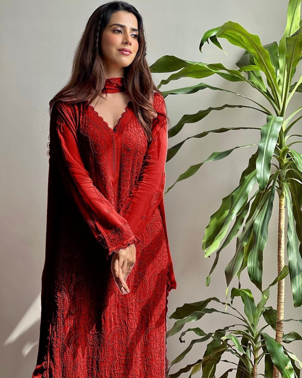 Premium Chanderi Mirror-Work 3-Piece Suit Set with Dupatta (Multiple Colours)