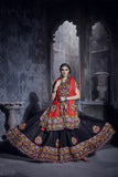 Designer Black Navratri Chaniya Choli with Gamthi Embroidery & Mirror Work