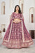 Elegant Rosy Brown Dola Jacquard Lehenga with Zari & Sequin Work