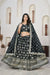 Elegant Black Dola Jacquard Lehenga with Zari & Sequin Work