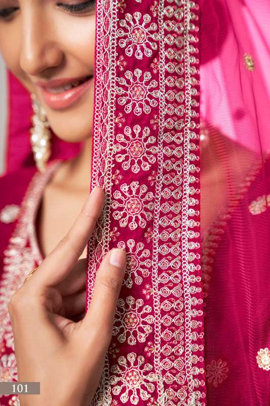 Luxurious Pink Velvet Salwar Kameez Suit with Intricate Embroidery