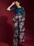 Queen Designer Embroidered Fox Georgette Saree with Banglori Silk Blouse – 8 Color Variants