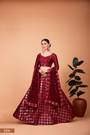 Sparkle & Stitch: Designer Red Lehenga Choli Set with Thread and Sequin Embroidery