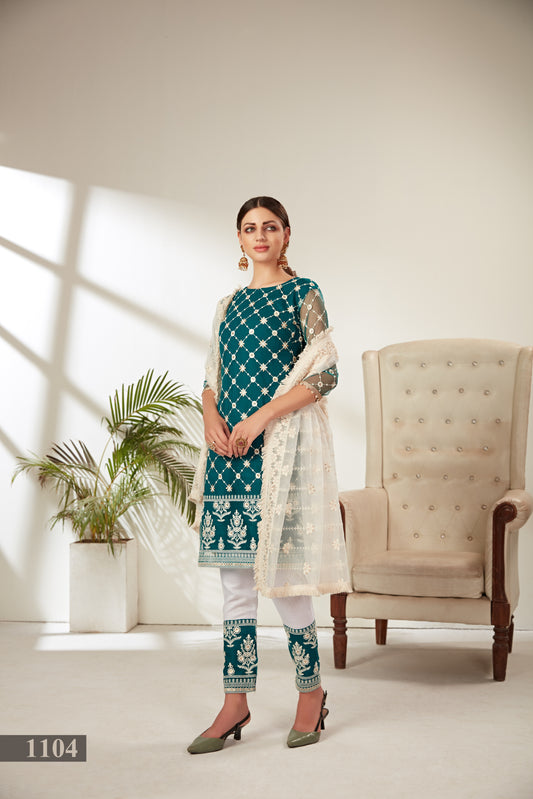 Elegant Designer Salwar Suit Set with Embroidery