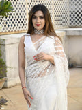 Premium Designer Soft Net Wedding Saree with Heavy Thread & Sequin Work