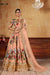 Orange Floral Print Wedding Special Lehenga Choli – Fine Art Silk with Sequins & Pearl Work