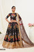 Stunning Black Floral Lehenga Choli with Dori and Sequins
