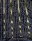 Black Georgette Wedding Look Saree | Thread & Sequence Embroidery | With Art Silk Blouse