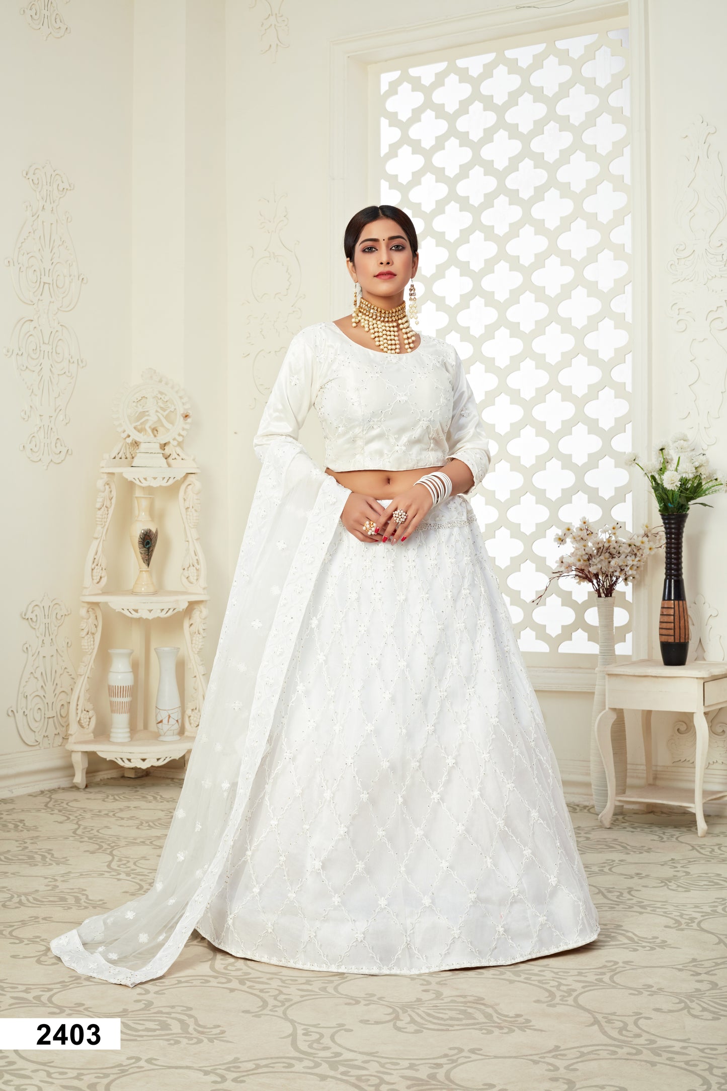 Elegant Fully Embroidered Butterfly Net Lehenga Choli Set