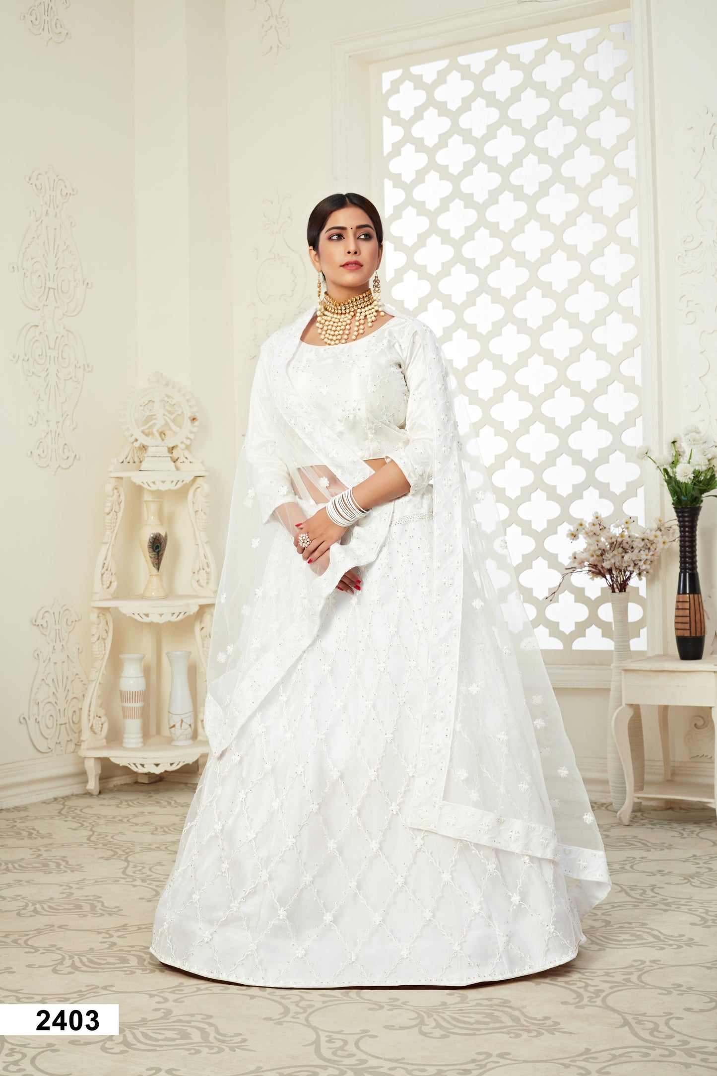 Elegant Fully Embroidered Butterfly Net Lehenga Choli Set