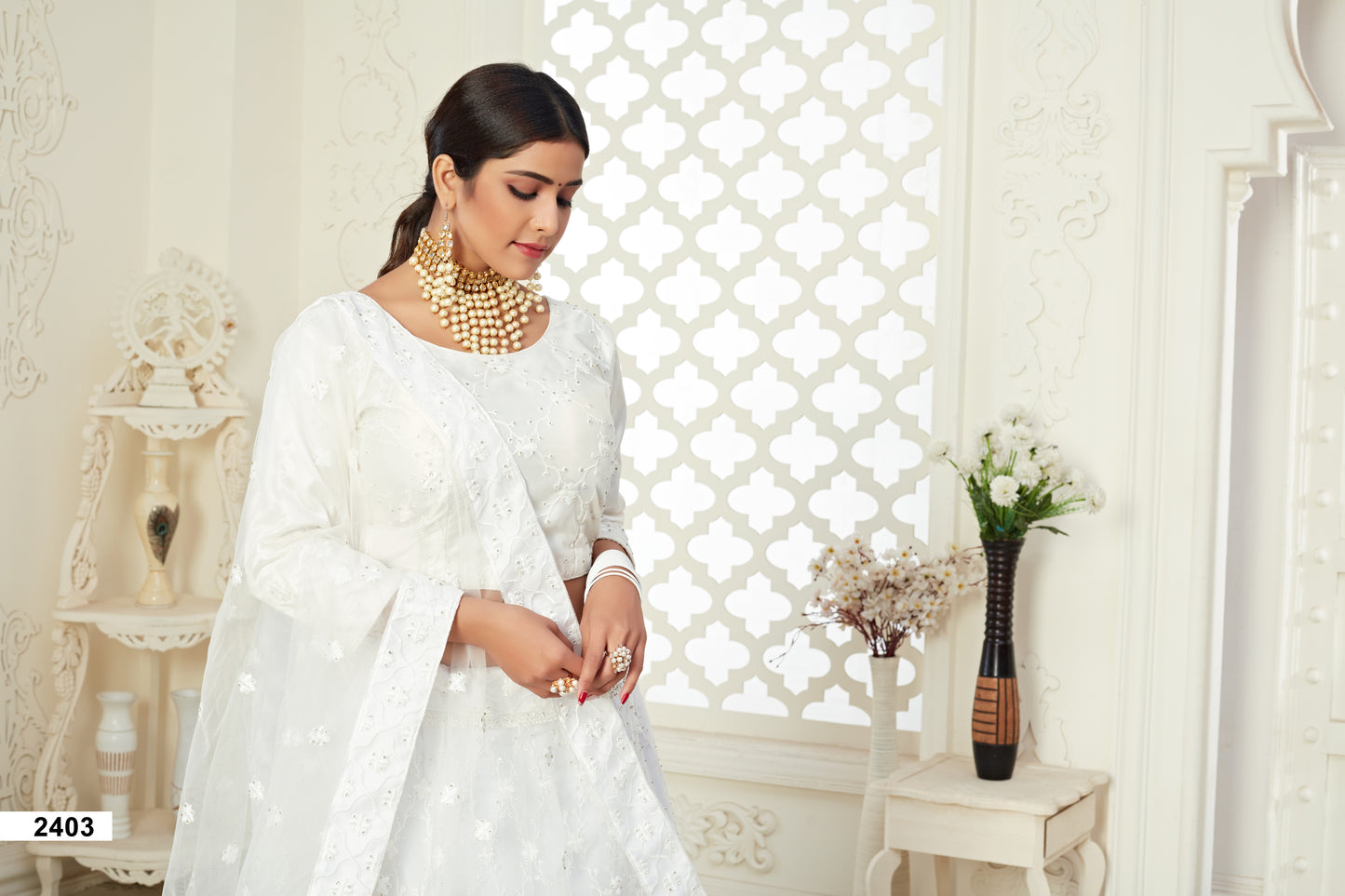 Elegant Fully Embroidered Butterfly Net Lehenga Choli Set