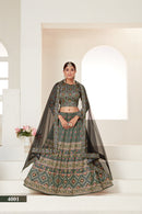 Exquisite Digital Printed Ajmeri Silk Lehenga Choli