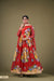 Vibrant Red Floral Anarkali Gown with Sequin Work
