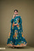 Exquisite Teal Floral Anarkali Gown with Sequin Work