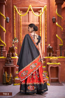 Rajwadi Red & Black Navratri Chaniya Choli with Gamthi & Mirror Work – Premium Collection 2025