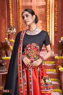 Rajwadi Red & Black Navratri Chaniya Choli with Gamthi & Mirror Work – Premium Collection 2025