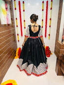 Black & White Gamthi Work Chaniya Choli – Navratri Special Rajwadi