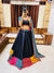Black Multi-Color Bandhani Navratri Chaniya Choli | Cotton Silk Umbrella Lehenga with Gamthi & Mirror Work