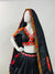 Black Cotton Silk Navratri Chaniya Choli with Gamthi & Mirror Work