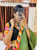 Rajwadi Navratri Special Gamthi Work Chaniya Choli – (4 Mtr Flair, Pure Cotton Silk)