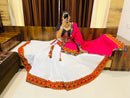 Elegant Black & White Navratri Chaniya Choli with Mirror & Gamthi Embroidery Work – Festive Garba Special