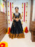 Black Printed Navratri Chaniya Choli with Mirror Lace Work – Premium Silk & Reyon