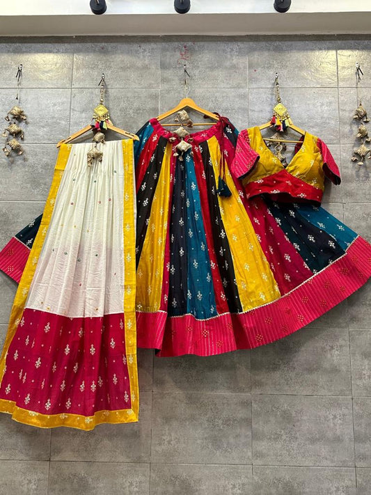 Rajwadi Navratri Special Multi-Color Chaniya Choli | 5 MTR Flair Designer Collection 2025