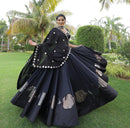 Rajwadi Black Sequins Work Navratri Chaniya Choli with Mirror Work Dupatta – 2025 Collection