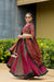 Rajwadi Maroon & Black Printed Cotton Navratri Lehenga Choli with Dupatta