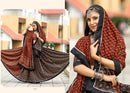 Rajwadi Black Maroon Printed Cotton Navratri Chaniya Choli