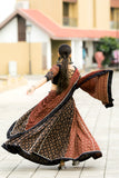 Rajwadi Black Maroon Printed Cotton Navratri Chaniya Choli