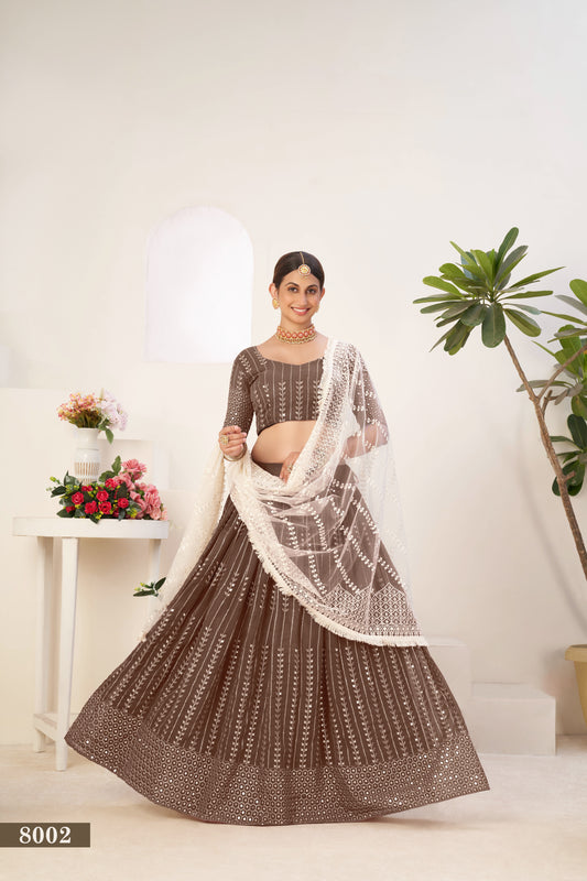 Navratri Special Art Silk Lehenga Choli with Gamthi Work