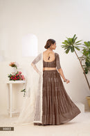 Navratri Special Art Silk Lehenga Choli with Gamthi Work