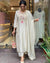 Ivory Muslin (Masleen) Sequin-Embroidered 3-Piece Suit Set with Dupatta