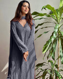 Premium Chanderi Mirror-Work 3-Piece Suit Set with Dupatta (Multiple Colours)