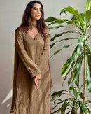 Premium Chanderi Mirror-Work 3-Piece Suit Set with Dupatta (Multiple Colours)
