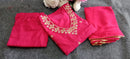 Elegant Pink Embroidered Kurti Pant with Dupatta Set – Slub Cotton