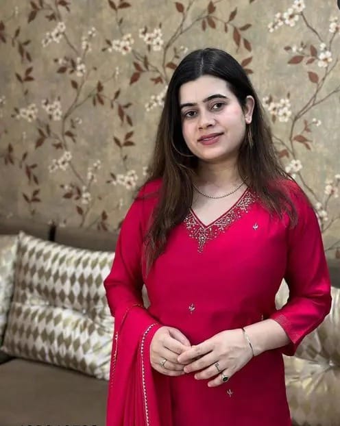 Elegant Pink Embroidered Kurti Pant with Dupatta Set – Slub Cotton
